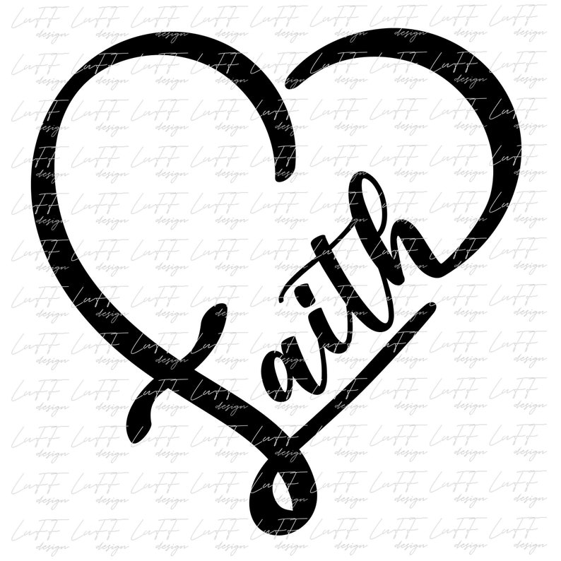 Faith SVG Faith Heart SVG Blessed SVG Inspiraitonal | Etsy
