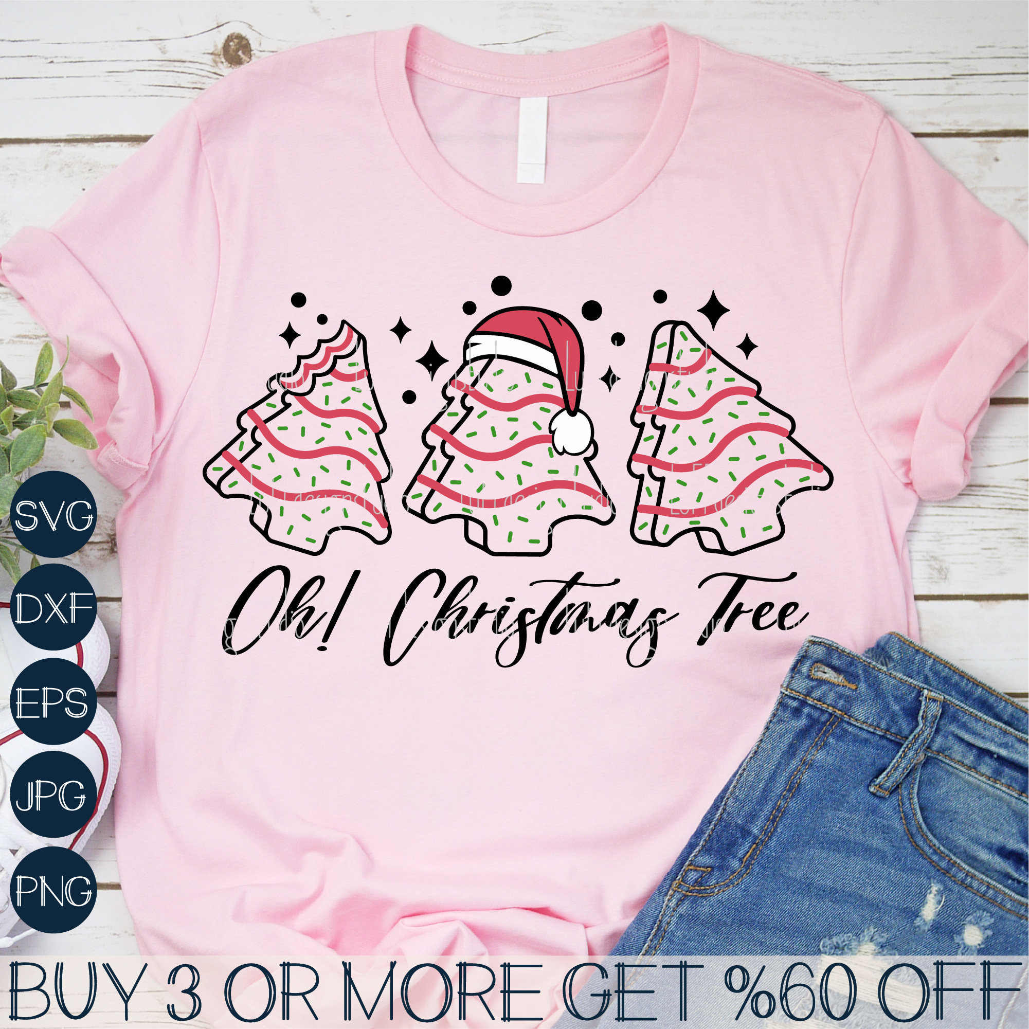 Oh Christmas Tree SVG, Christmas Cake SVG, Funny Christmas Shirt Svg, Cookie Svg, Png, Svg Files For Cricut, Sublimation Designs Downloads