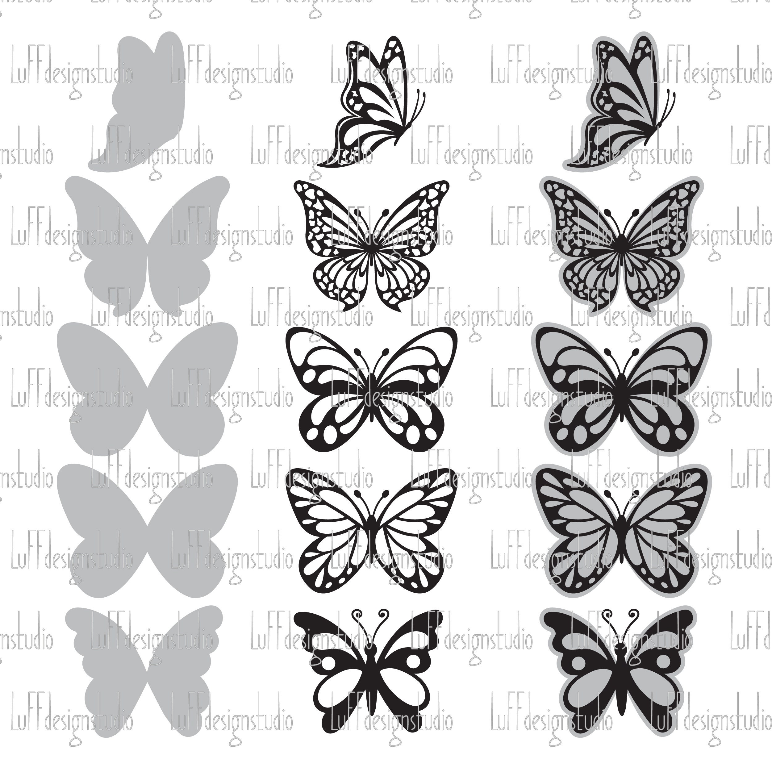 Butterfly SVG Butterflies SVG Layered Butterfly SVG - Etsy