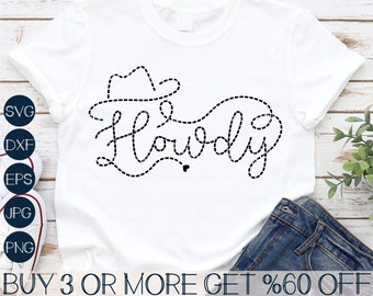 Howdy SVG, Cowgirl SVG, Western SVG, Texas Svg, Country Svg, Rodeo Svg, Cowboy Svg, Png, Svg Files For Cricut, Sublimation Designs Downloads