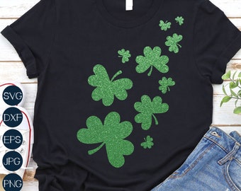 Shamrocks SVG, St Patricks Day SVG, Clover SVG, Shamrock Png, Girls St Pattys Day Svg Files for Cricut, Sublimation Designs Downloads