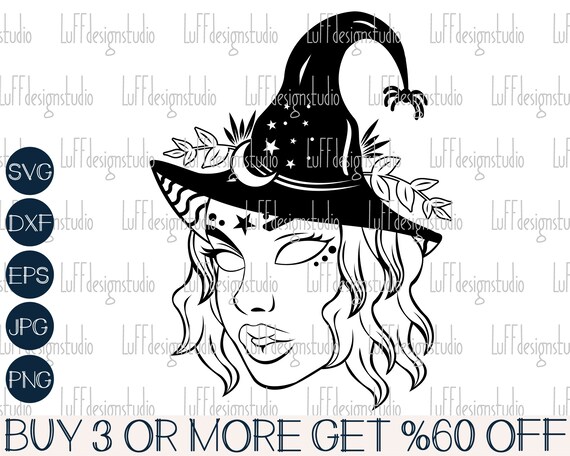 Witch SVG Witchy SVG Halloween SVG Witch Head Svg Gothic | Etsy