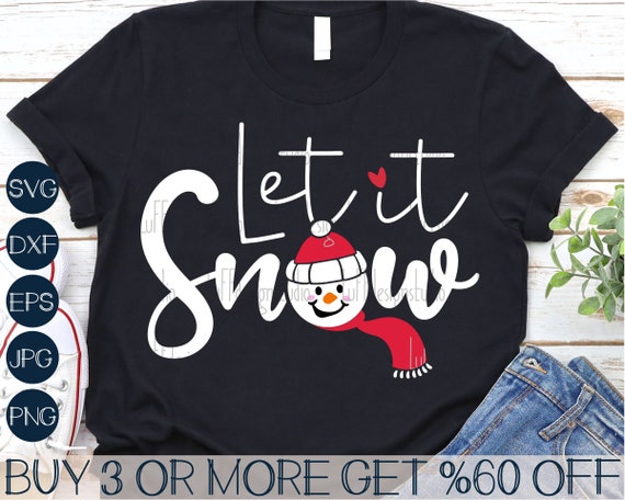 Let It Snow SVG Winter SVG Snowman SVG Christmas Svg Hello - Etsy