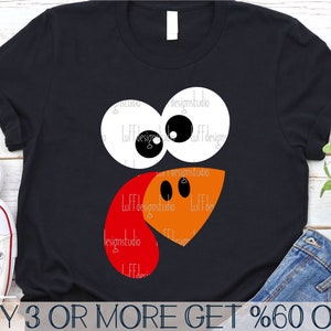 Turkey SVG, Turkey Face SVG, Funny Thanksgiving SVG, Fall Svg, Shirt, Png, Dxf, Files For Cricut, Silhouette, Sublimation Designs Downloads