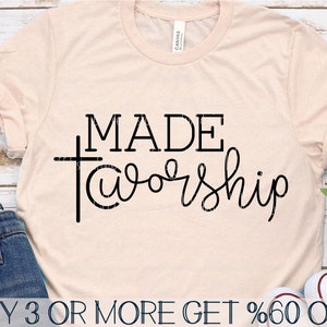 Made To Worship SVG, Christian SVG, Religiöses Shirt SVG, Bibel Vers SVG, Jesus SVG, Png, SVG-Datei für Cricut, Sublimation Designs Downloads