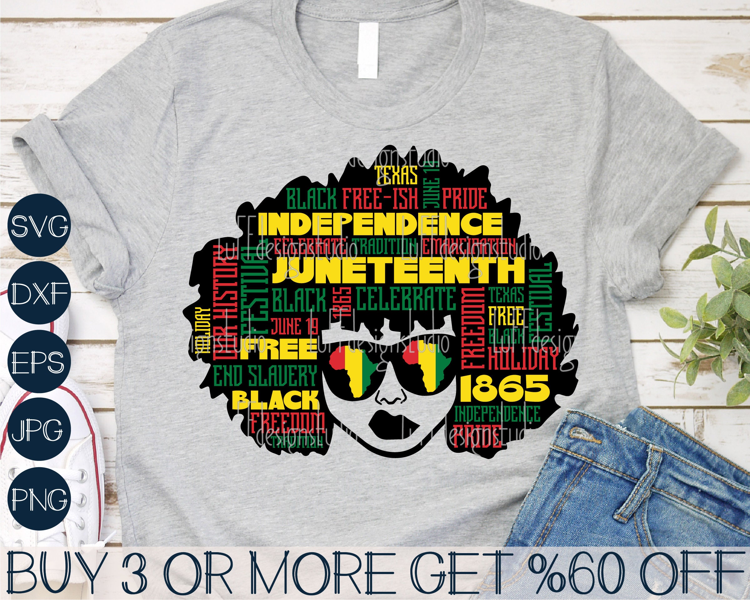 Juneteenth Afro Melanin Svg