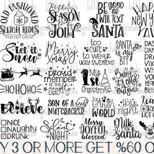 Paquete SVG de Navidad, SVG divertido de Navidad, SVG de Navidad para adultos, letrero de granja, adorno, PNG, archivo para Cricut, descargas de diseños de sublimación