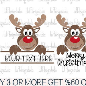 Rentier SVG, Weihnachten SVG, Rentier Gesicht SVG, Lustig Split Rentier Png, Kinder, Shirt, SVG-Datei für Cricut, Sublimation Designs Downloads