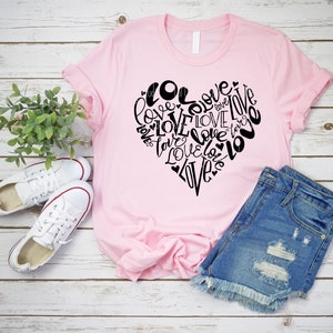 Valentine Heart SVG, Love Heart SVG, Love SVG, Valentines Svg, Heart Png, Shirt Svg, Svg Files For Cricut, Sublimation Designs Downloads image 2