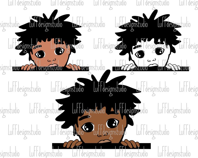 Download Peek A Boo Boy SVG Peeking Afro Boy SVG Black Kid SVG | Etsy