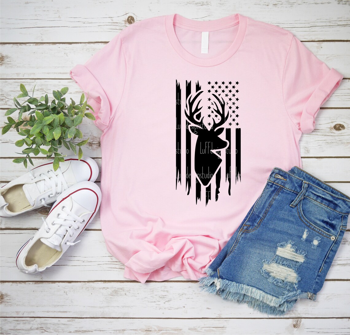 Download Deer SVG Distressed American Flag SVG 4th of July SVG | Etsy