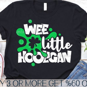 Wee Little Hooligan SVG, St Patricks Day SVG, Funny Kids St Patricks Shirt SVG, PNG, Svg-bestanden voor Cricut, sublimatie ontwerpen downloads