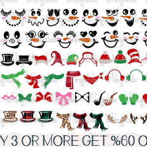 Schneemann SVG, Schneemann Gesicht SVG, Weihnachten SVG, Familie Weihnachten Schneemann Gesichter Shirt SVG, Png, Dateien für Cricut, Sublimation Designs Downloads
