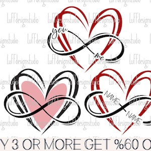 Infinity Heart SVG, Valentines SVG, Love SVG, Infinity Svg, Heart Png, Valentine Shirt Svg, Files For Cricut, Sublimation Designs Downloads