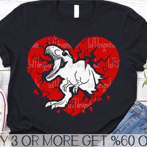 Dinosaurio San Valentín SVG, Niños San Valentín SVG, Niños San Valentín SVG, San Valentín Png, Dinosaurio Svg, Archivo Svg Para Cricut, Descargas De Diseños De Sublimación