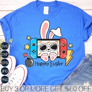 Kinder Ostern SVG, lustige Jungen Ostern PNG, Osterhase SVG, Hapy Ostern SVG, beliebte Gamer-Svg-Dateien für Cricut, Sublimation Designs Downloads