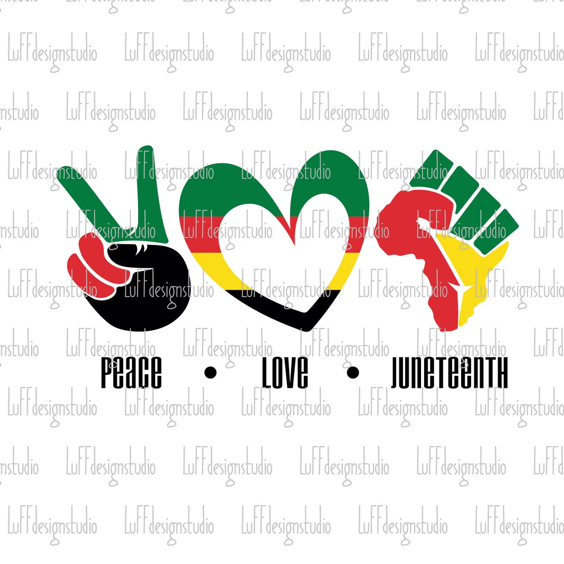 Peace Love Juneteenth SVG Fist SVG Black History SVG | Etsy
