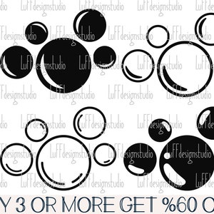 Bubbles SVG Bundle, Blowing Bubbles SVG, Soap Bubbles, Vector, Png, Svg Files For Cricut Designs, Silhouette, Sublimation Designs Downloads