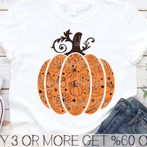 Kürbis SVG, Herbst SVG, Halloween SVG, Erntedank, Swirly Kürbis Png, Wildblumen, Dateien für Cricut, Sublimation Designs Downloads