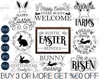 SVG de Pascua, SVG de letrero de Pascua, paquete SVG de Pascua, SVG de granja de Pascua, SVG de conejito de Pascua, archivos SVG para Cricut, descargas de diseños de sublimación