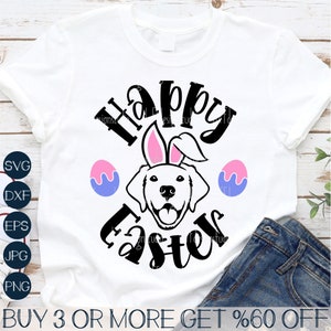 Fröhliche Ostern SVG, Hund Ostern SVG, Hundeliebhaber SVG, Osterhase SVG, Kinder Ostern Png, SVG-Dateien für Cricut, Sublimation Designs Downloads