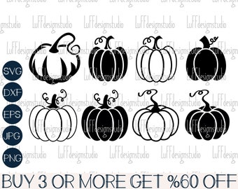 Pumpa SVG-paket, hög pumpa SVG, Halloween, Thanksgiving, höst Svg, Png, Svg-filer för Cricut, Silhouette, sublimeringsdesign nedladdningar