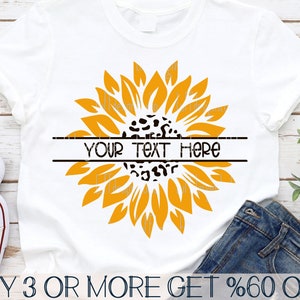 Split Sunflower SVG, Half Sunflower SVG, Sunflower Clipart, Flower, Png, Dxf, Files For Cricut, Silhouette, Sublimation Designs Downloads