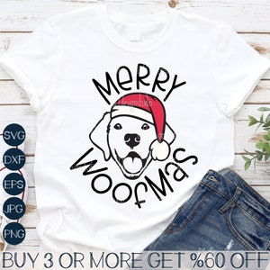 Hund Weihnachten SVG, Merry Wuffmas SVG, Hund Mama SVG, Hundeliebhaber SVG, Weihnachtsmütze SVG, Png, SVG-Datei für Cricut, Sublimation Designs Downloads