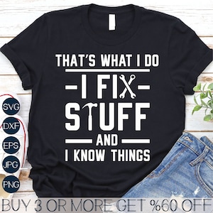 I Fix Stuff SVG, Mechanic Dad SVG, Funny Fathers Day SVG, Grandpa Svg, Tools Svg, Popular Png, Arquivo para Cricut, Download de designs de sublimação