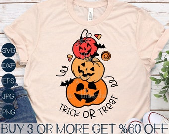 Süßes oder Saures SVG, Kürbis SVG, Kinder Halloween SVG, Jack-o-Lantern-Svg, Süßer Kürbis Png, Dateien für Cricut, Sublimation Designs Downloads