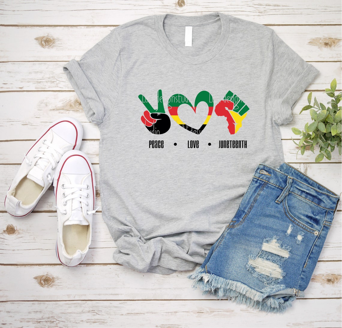 Download Peace Love Juneteenth SVG Fist SVG Black History SVG | Etsy