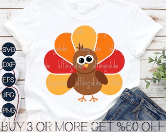Baby Turkey SVG, Turkey SVG, Thanksgiving SVG, 1st Thanksgiving, Clipart, Png, Files For Cricut, Silhouette, Sublimation Designs Downloads