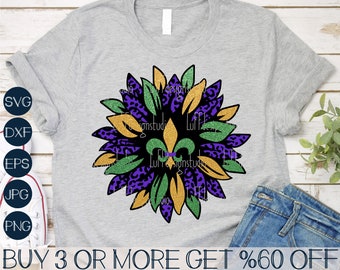 Fleur De Lis SVG, Mardi Gras SVG, Mardi Gras Shirt PNG, Louisiana Svg, New Orleans Svg, Svg Files for Cricut, Sublimation Design Downloads