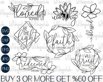 Christian SVG Bundle, Easter SVG, Bible Verse SVG, Religious Svg, Scripture Svg, Faith Png Files For Cricut, Sublimation Designs Downloads