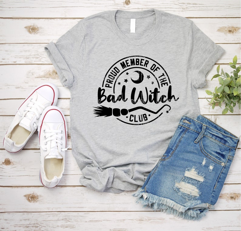 Proud Member Witch Club SVG, Halloween SVG, Witchy SVG, Basic Witch, Halloween Shirt, Png, Files For Cricut, Sublimation Designs Downloads image 2