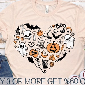 Halloween SVG, Funny Halloween Doodle SVG, Pumpkin SVG, Ghost Svg, Boo Svg, Spooky Png, Svg Files for Cricut, Sublimation Design Downloads