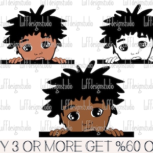 Peek A Boo Boy SVG, Spähen Afro Boy SVG, Schwarzes Kind SVG, Clipart, Png, Dxf, SVG-Dateien für Cricut, Silhouette, Sublimation Designs Downloads
