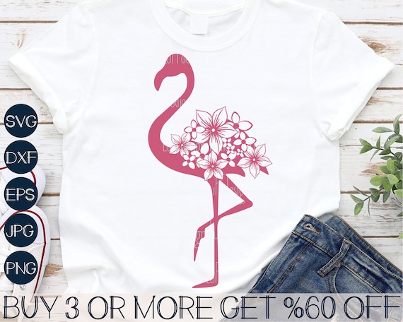 Floral Flamingo SVG: Pink Mandala, Cricut & Sublimation Designs (Digital Download)