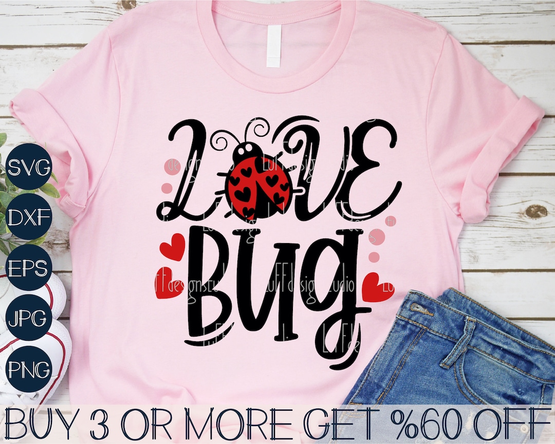 Love Bug SVG, Ladybug SVG, Funny Valentines Day SVG, Lady Bug Png ...