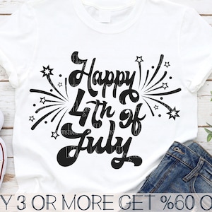 Feliz 4 de julio SVG, 4 de julio SVG, Fuegos artificiales SVG, Svg patriótico, Svg de cita, Png, Archivos Svg para Cricut, Descargas de diseños de sublimación
