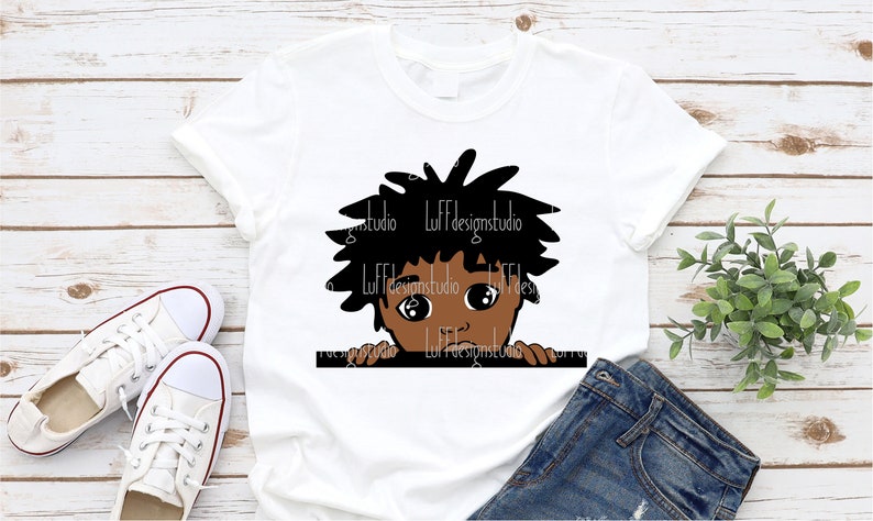 Download Peek A Boo Boy SVG Peeking Afro Boy SVG Black Kid SVG | Etsy