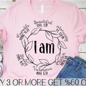 Pâques SVG, je suis SVG, SVG des écritures, verset de la Bible Svg, Svg religieux, motivation Svg, Png, fichier pour Cricut, téléchargements de dessins par sublimation