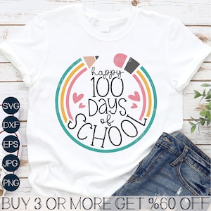 100 Days of School SVG Girls, Back To School SVG, 100th Day of School SVG, Pencil Svg, Png, Files For Cricut, Sublimation Designs Downloads