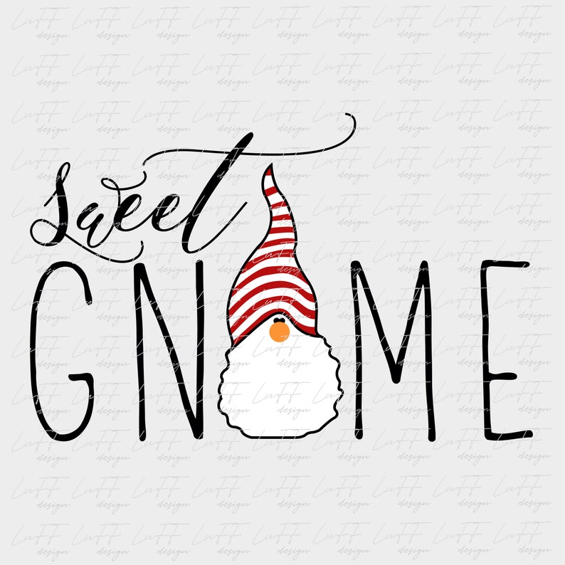 Sweet Gnome SVG Christmas Gnome Clipart Christmas SVG ...