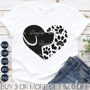 Hond Valentine SVG, hond poot hart SVG, hond moeder SVG, hondenliefhebber Valentijnsdag Svg, populaire png, bestand voor Cricut, sublimatie ontwerpen downloads