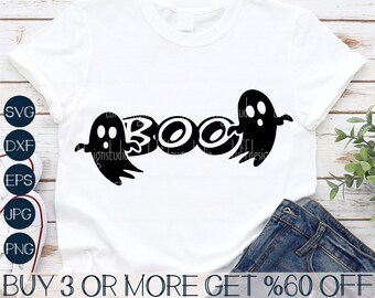 Boo SVG, Ghost SVG, Halloween SVG, Spooky Svg, Funny Halloween Shirt Svg, Png, Files for Cricut, Silhouette, Sublimation Designs Downloads