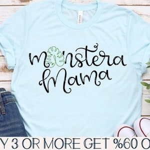 Monstera Mama SVG, SVG plante, drôle de jardinage Svg, Plant Lady SVG, Monstera Svg, Png, fichiers Svg pour Cricut, téléchargements de dessins par sublimation