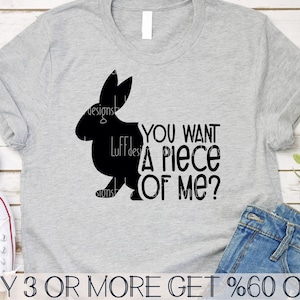 Sie wollen einen Frieden von mir SVG, lustige Ostern SVG, Hase SVG, Oster-Zitate, Frühling zwart, Png, SVG-Dateien für Cricut, Sublimation Designs Downloads