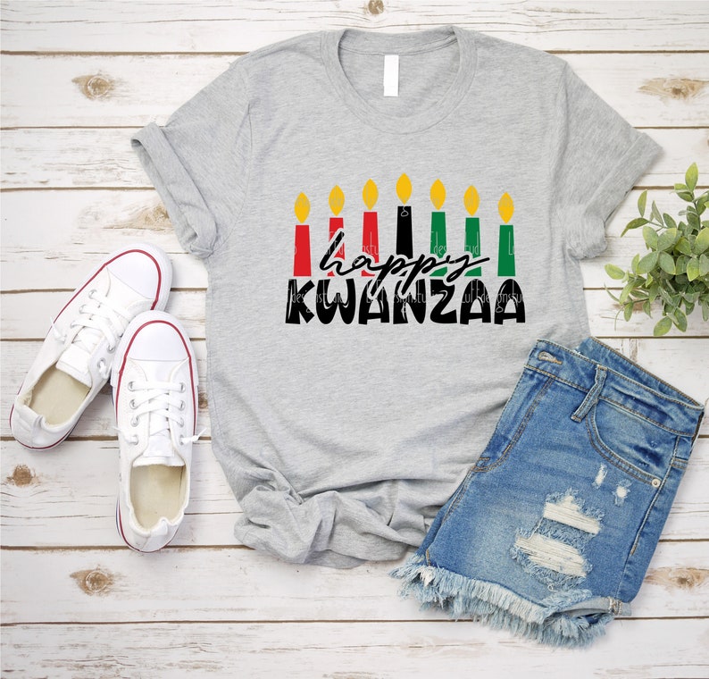 Happy Kwanzaa SVG, Black Christmas SVG, Kwanzaa Candles SVG, Melanin, History, Png, Dxf, Svg Files For Cricut, Sublimation Designs Downloads image 2