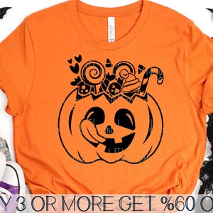 Kids Halloween SVG, Trick or Treat SVG, Candy Cane SVG, Cute Pumpkin Svg, Jack O Lantern Svg Files for Cricut, Sublimation Designs Downloads